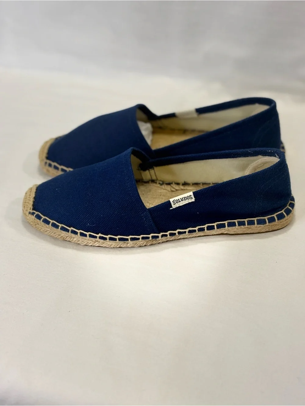 Soludos Navy Canvas Espadrille Slip-Ons SZ 5.5 EUC $85